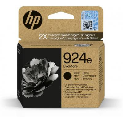 HP 924e EvoMore черна мастилена касета 1000 страници (4K0V0NE#CE1)