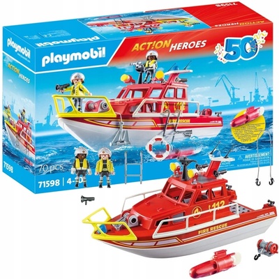 Playmobil 71598 Hasičská záchranná loď s motorem – Zboží Živě