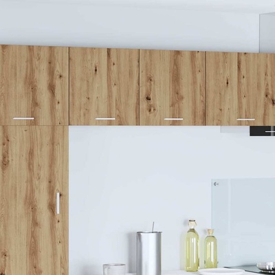 vidaXL Висящ шкаф 2 pcs Занаятчийски дъб и бяло 40 x 31 x 40 см (884145)