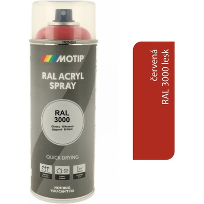 Motip Acryl 400 ml RAL 3000 lesk