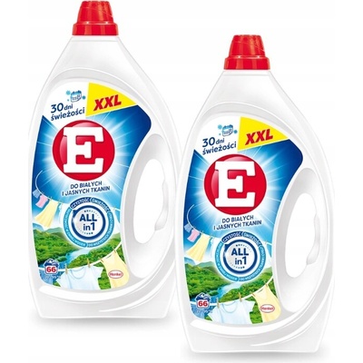 E Gel na praní bílých a světlých tkanin 2 x 2,97 l 66 PD