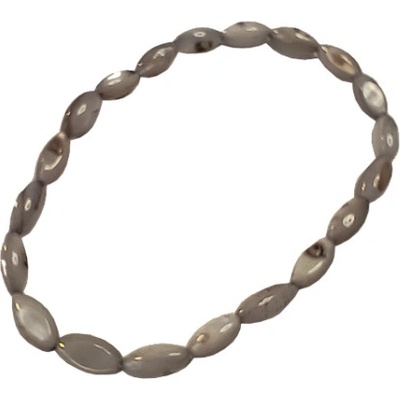 EX Herbis AHDL náramek z mušlí šedé rice EXMUSS1