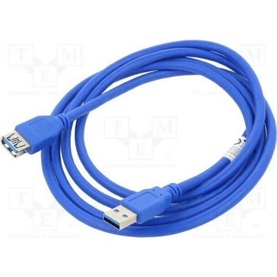 Lanberg CA-US3E-10CC-0018-B USB 3.0; USB A zásuvka,USB A vidlice, zlacený, 1,8m, modrý