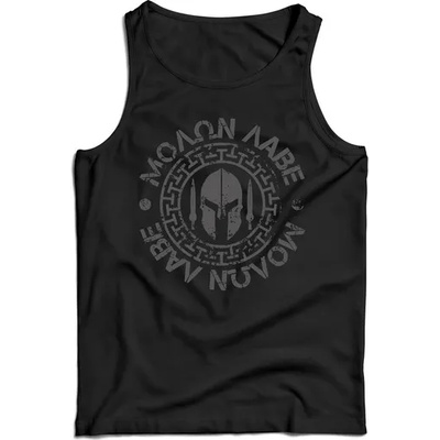 DRAGOWA Мъжки потник Molon Labe, черен, 160 г/м2 (11482)