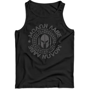 DRAGOWA Мъжки потник Molon Labe, черен, 160 г/м2 (11482)