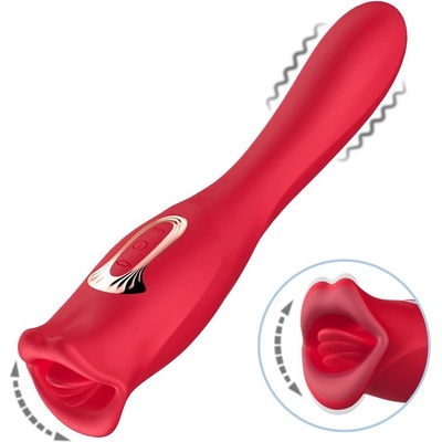 BASIC X Mouth a stimulátor klitorisu 2v1 červený