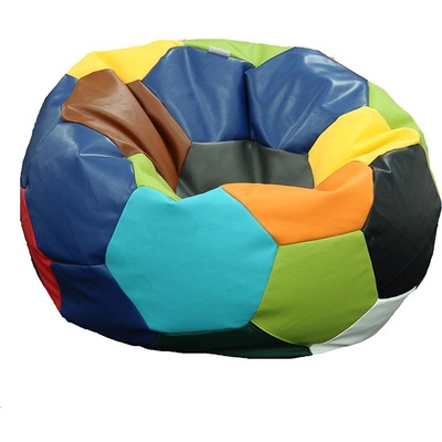 PUFRELAX Пуф, топка за деца 2-8 г. , 130л. Telstar Junior - Mozaic, Еко кожа, Пълнеж от Полистиролни перли, Цвят според складовата наличност (PUF-G-TJ-PVC-MZC)