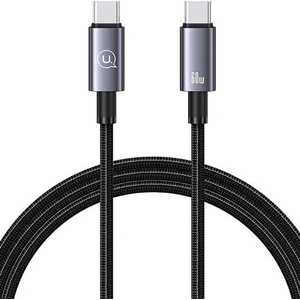 USAMS Кабел USAMS USB-C към USB-C 60W 1, 2mFastм, стален/потускал SJ661USB01 (Usa001354)