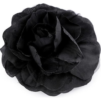 Prima-obchod Brož / ozdoba růže Ø10 cm, barva 6 černá