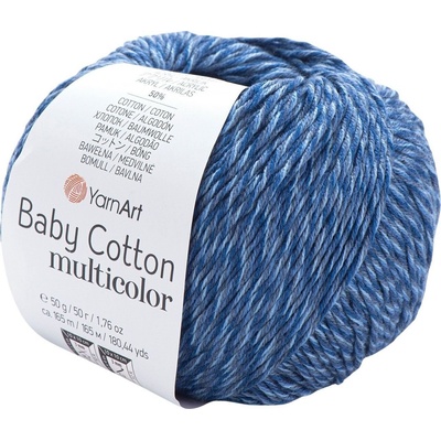 YARNART Baby Cotton Multicolor 5210 Blue Плетива прежда (Baby Cotton Multicolor 5210)