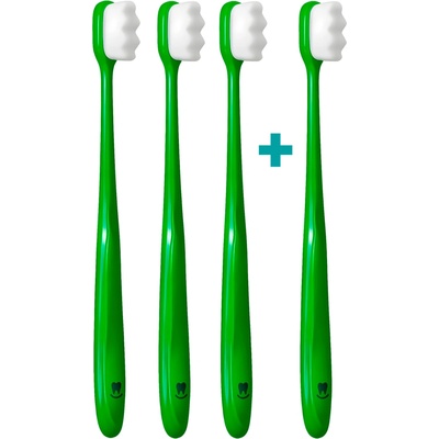 Nanosmile Ultrajemný zubní kartáček Darkgreen 4 ks