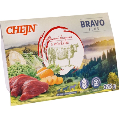 Chejn Bravo Plus s hovězím a zeleninou 430 g