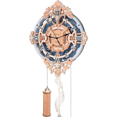 Robotime Дървен 3D пъзел Robo Time от 231 части - Стенен часовник Романтични ноти (LC701)