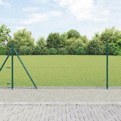 vidaXL Řetězový plot s betonovým základem 25 x 1 m Ocel potažená PVC