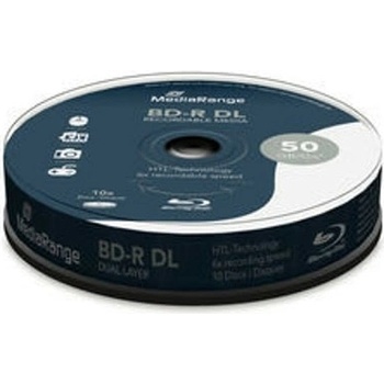MediaRange Оптичен носител BD-R, 50Gb, MediaRange MR507, 6x, 10бр (MR507)