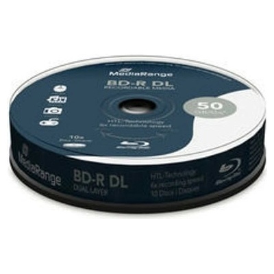 MediaRange Оптичен носител BD-R, 50Gb, MediaRange MR507, 6x, 10бр (MR507)