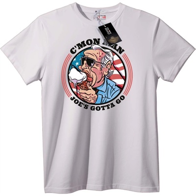 NOONEBRAND Тениска Joe Трябва да Замине - 2XL, White