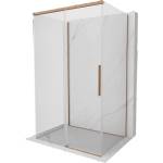 Mexen Rox-3S 3-стенна плъзгаща се душ кабина 105 x 75 cm, прозрачна, четкана мед - 8C2-105-075-65-00-3S (8C2-105-075-65-00-3S)