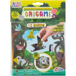 Grafix Комплект направи си сам Оригами, 12 птици (100050 Birds)