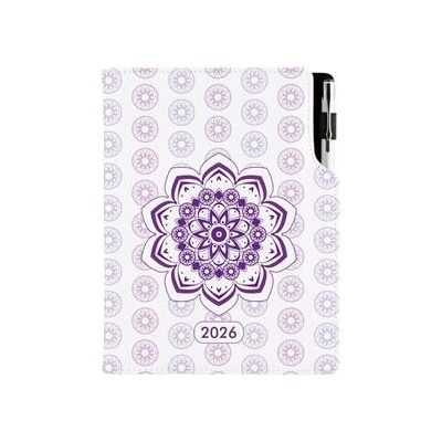 Design B5 týdenní 2026 Mandala fialová