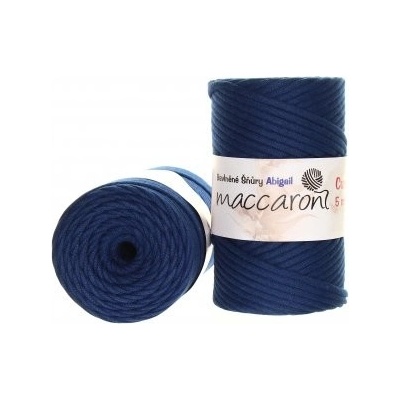 Maccaroni Šňůry Abigail 5mm - 206L-01 tmavě modrá