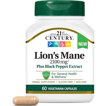 21st Century Lion's Mane + Black Pepper, 60 капсули, 21st Century (9286)