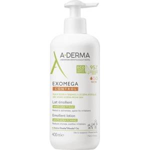 A-Derma Емолиентено мляко за суха и атопична кожа A-Derma - Exomega Control, 400 ml (15902)