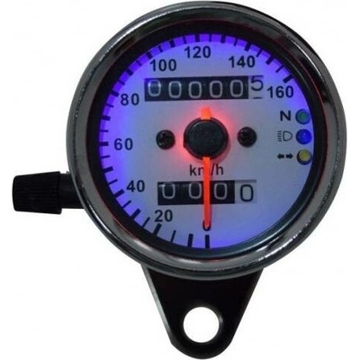 tachometr UNI chrom/černý 140km/hod D=67 mm