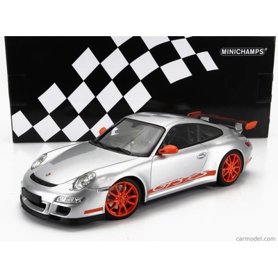Minichamps Porsche 911 997 Gt3 Rs Coupe 2007 Silver Red 1:18