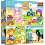 Trefl Puzzle 4v1 - Животни в селото (34659)