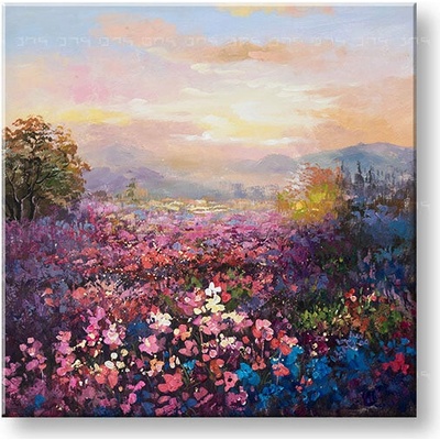 Maľovaný obraz na stenu KRAJINA 70x70 cm - 70×70 cm / Klasický 2 cm