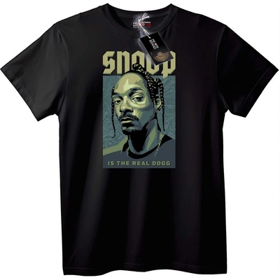 NOONEBRAND Тениска Snoop Dogg Истински Куче - M, Black