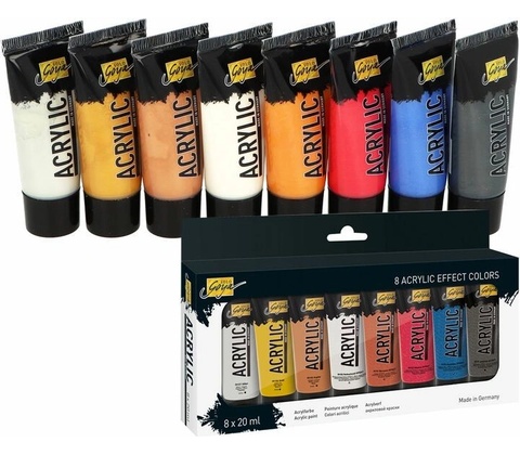 Sada Akrylová barva umělecká SOLO GOYA 20 ml v tubě 8 barev