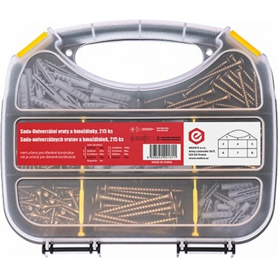 MEKR'S, s.r.o. Sada univerzální vruty a hmoždinky, 215ks