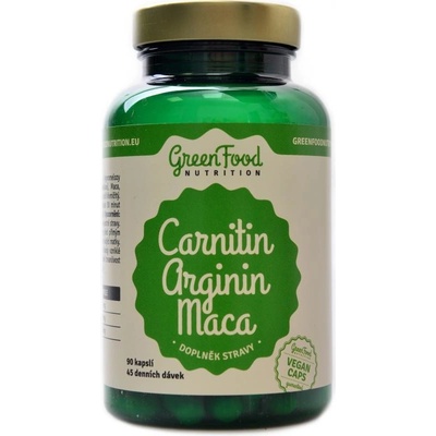 GreenFood Carnitin Arginin Maca 90 kapslí