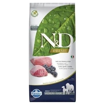 N&D Prime Dog Adult Medium & Maxi Lamb & Blueberry 2 x 12 kg