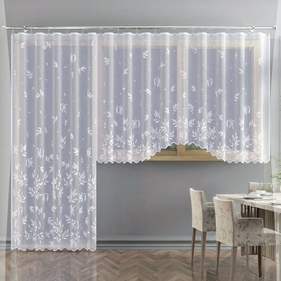 Forbyt žakarová kusová záclona AURA N172A jednobarevná bílá, výška 250 cm x šířka 180 cm (na dveře)