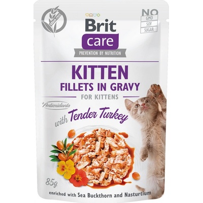 Brit Care Kitten Fillets in Gravy Turkey 6 x 85 g