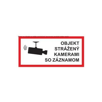 Piktogram Objekt strážený kamerami so záznamom!16cm x8cm