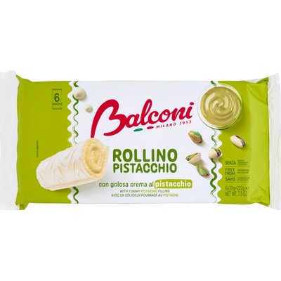 Balconi roláda s pistáciovou náplní Rollino Pistacchio 6 x 37 g – Hledejceny.cz