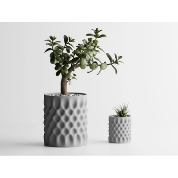 Кашпа Dent 2 Малка, 111x111xH126mm - Сив Mат