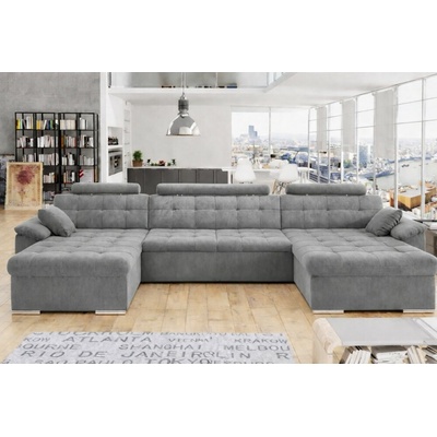EU-nábytek MIA U II 378x170 se záhlavníky šedá – Sleviste.cz