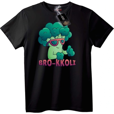 NOONEBRAND Тениска Бро-Коли Готино Зеле - 7XL, Black