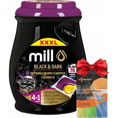 Mill Kapsle na praní černých a tmavých tkanin 50 PD + Dárek