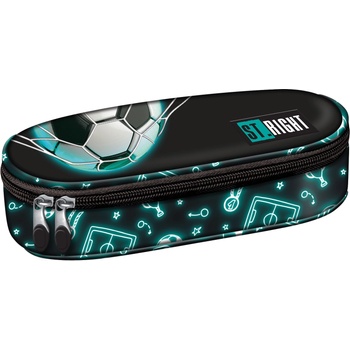 ST.RIGHT Овален ученически несесер St. Right Neon Football - С 1 цип (PC01)
