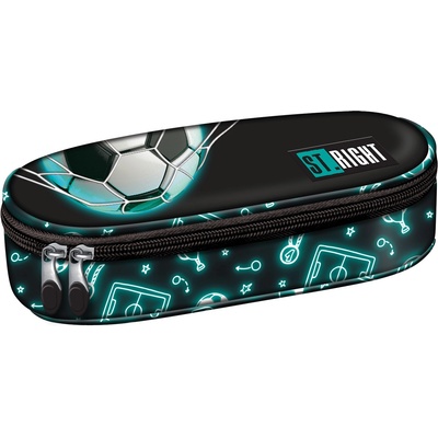 ST.RIGHT Овален ученически несесер St. Right Neon Football - С 1 цип (PC01)