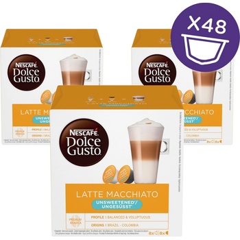 Nescafé Dolce Gusto Latte Macchiato Unsweetened kávové kapsle 48 ks