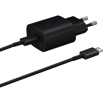 Samsung Комплект EP-TA800 захранване за ел. мрежа с USB-C изход и EP-DG980 USB-C кабел (черен) - Samsung Power Delivery 3.0 25W Wall Charger Set (bulk)