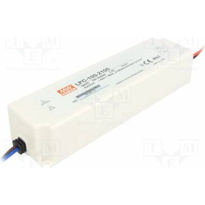 MEAN WELL LPC-100-2100 Napájecí zdroj: spínaný; LED; 100,8W; 24÷48VDC; 2100mA; 90÷264VAC