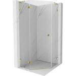 Mexen Lunar L петоъгълна лява душ кабина 90 x 90 см, прозрачна, златна - 831L-090L-090P-50-00-L (831L-090L-090P-50-00-L)